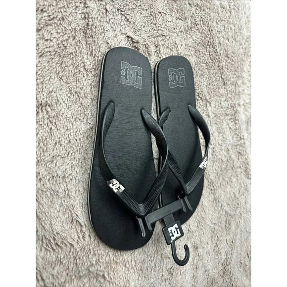 DC SHOES SPRAY Black FLIP-FLOPS 303272 MENS Size 10 - Picture 10 of 12